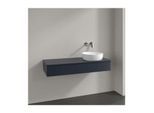 Villeroy und Boch Antao Waschtisch-Unterschrank K12050HG 120x19x50cm, Hahnloch, Waschbeckenplattenfarbe Lack, midnight blue matt lacquer