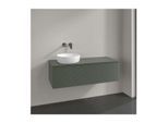 Villeroy und Boch Antao Waschtisch-Unterschrank K33150HL 120x36x50cm, Hahnloch, Waschbeckenplattenfarbe Lack, leaf green matt lacquer