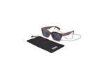 Sonnenbrille URBAN CLASSICS "Urban Classics Unisex Sunglasses Poros With Chain", Damen, terracotta, Sonnenbrillen Sonnenbrille