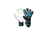 Torwarthandschuhe REUSCH "Attrakt RE:GRIP Evolution", Damen, Gr. 10, schwarz, hellblau, 47% Latex, 38% Polyester, 7% Lederimitat, 5% Polyamid, Handschuhe, mit innovativer RE:GRIP-Technologie