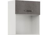 Klapphängeschrank IMPULS KÜCHEN "Prag", in vier Breiten, Höhe: 72,3 cm", grau (beton, optik schiefer dunkelgrau), B:60cm H:72,3cm T:34,2cm, Dekorfolie, Holzwerkstoff, Schränke, Klapphängeschrank, vormontiert, mit Klapptür und offener Nische