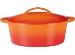 Bräter GSW "Orange Shadow", orange, B:25cm H:13cm L:33cm Ø:24cm, Töpfe, Bräter, 7 Liter, Induktion