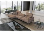Ecksofa EGOITALIANO "Masu, Design trifft sensationellen Sitzkomfort, Breite 277cm, L-Form", braun (mud), B:277cm H:95cm T:157cm, Luxus-Micofaser Lederoptik (100% Polyester) ist ein neues technisches Gewebe mit einem visuellen und taktilen Aspekt, der dem Nubuk sehr nahe kommt, mit innovativen Eigenschaften. Seine außerordentliche Weichheit kommt von einem exklusiven Produktionsprozess, der Unreinh