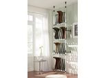 Teleskopregal RUCO, grau (aluminiumfarben, schwarz), B:65cm H:250cm T:20cm, Regale, Teleskopregal, für 12 Paar Stiefel, höhenverstellbar