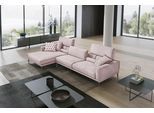 Ecksofa EGOITALIANO "Masu, Design trifft sensationellen Sitzkomfort, Breite 277cm, L-Form", grau (opal grau), B:277cm H:95cm T:157cm, Luxus-Micofaser Lederoptik (100% Polyester) ist ein neues technisches Gewebe mit einem visuellen und taktilen Aspekt, der dem Nubuk sehr nahe kommt, mit innovativen Eigenschaften. Seine außerordentliche Weichheit kommt von einem exklusiven Produktionsprozess, der Un