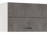 Faltlifthängeschrank IMPULS KÜCHEN "Prag", in zwei Breiten, Höhe 57,9 cm", grau (beton, optik schiefer dunkelgrau), B:90cm H:57,9cm T:34,2cm, Dekorfolie, Holzwerkstoff, Schränke, Faltlifthängeschrank, vormontiert, mit Falt-Lifttür bestehend aus 2 Fronten