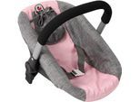 Puppen Autositz CHIC2000 "mit Adapter", rosa (melange grau, rosa), Puppenausstattungen, KinderB:30cm H:35cm T:30cm, Kunststoff, Polyester, Stahl, Puppen Autositz, passend für Puppenwagen Mika, Nele, Jara, Linus und Linus Duo, B:30cm H:35cm T:30cm
