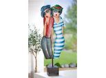 Dekofigur CASABLANCA BY GILDE "Skulptur "Côte d'Azur", bunt, B:28cm H:83cm T:12cm, Metall, Dekofiguren, Dekofigur