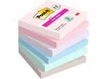 Post-it Super Sticky Haftnotizen , farbig Neon/Pastell, doppelt starke Haftung, repositionierbar & rückstandsfrei ablösbar, PEFC, Klebstoff 60% pflanzlich