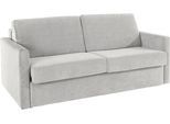 Schlafsofa HOME AFFAIRE "GOLDPOINT 182cm, Dauerschläfer, Liegefläche 140/200 cm", grau (hellgrau), B:182cm H:85cm T:100cm, Samtoptik (100% Polyester);Struktur (100% Polyester), Sofas, Schlafsofa, 3-Sitzer mit Dauerschläfer-Funktion, Bonell-Federkernmatratze