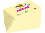 Post-it Super Sticky Haftnotizen Gelb 76 x 127 mm, doppelt starke Haftung, mehrfach repositionierbar, rückstandsfrei ablösbar, PEFC, Vorteilspack 4+2 Blöcke