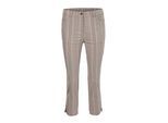 Caprihose GOLDNER "Kurzgröße Verkürzte Strukturhose in elastischer Ware", Damen, Gr. 22, K-Gr, grau (zement), Obermaterial: 45% Elastomultiester ELE. 44% Baumwolle CO. 7% Viskose CV. 4% Polyester PES., normal, Hosen Caprihose, perfekter Sitz mit viel Komfort