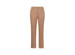 2-in-1-Hose GOLDNER "Sportive Baumwollhose in Stretchqualität", Damen, Gr. 44, N-Gr, braun (milchkaffee), Obermaterial: 88% Baumwolle CO (CMIA). 10% Polyester PES. 2% Elasthan EL., normal, Hosen, Rippenstruktur