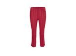 Caprihose GOLDNER "Verkürzte Strukturhose in elastischer Ware", Damen, Gr. 50, N-Gr, rot, Obermaterial: 45% Elastomultiester ELE. 44% Baumwolle CO. 7% Viskose CV. 4% Polyester PES., normal, Hosen Caprihose, perfekter Sitz mit viel Komfort