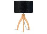 Good & Mojo , Schwarz , Holz , Bambus , 54 cm , LED-Leuchtmittel austauschbar , Beleuchtung, Innenleuchten, Tischlampen, Tischlampen