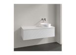Villeroy und Boch Antao Waschtisch-Unterschrank K34150GF 120x36x50cm, Hahnloch, Waschbeckenplattenfarbe Lack, glossy white lacquer