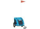 VidaXL Fahrradanhänger Hund 124x53x53cm (L x B x H) blau
