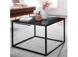 Couchtisch Quadratisch 60cm Schwarz Metall Design Wohnzimmertisch Beistelltisch