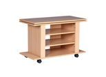 Fernsehschrank Rollbar Drehbar TV Bank Schrank Möbel Fernsehtisch HiFi Rack Holz