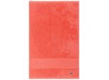 Gästehandtuch LACOSTE "LLECROCO", rot (papaye), B:40cm L:60cm, Frottier, Obermaterial: 100% Baumwolle, Handtücher, mit Label-Applikationen