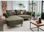 Ecksofa HOME AFFAIRE "Tassilo Mega Polsterecke mit Kaltschaum im Sitz, bequem, L-Form", grün (dunkelgrün), B:262cm H:95cm T:198cm, 100% Polyester, Sofas, Ecksofa, hoher Sitzkomfort, Breite 262cm, Komfortsitzhöhe 48cm, zeitlos elegant