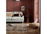 Teppich FLAIR RUGS "Miley Jute im Vintage-Design", blau, B:160cm H:8mm L:230cm, Baumwolle, Jute, Kunstfaser, Teppiche, Teppich, Jute Teppich