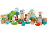 Spielbausteine SMALL FOOT "Holzbausteine, Jungle Friends", bunt, Spielbausteine, Kinder, Holz