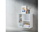 Bücherregal HAMMEL FURNITURE "Mistral KUBUS Wandregal – hochwertig & flexibel. langlebig", weiß, B:69cm H:69cm T:32,5cm, Holzwerkstoff, Massivholz, Regale, Bücherregal, Modernes Designregal – stehend oder hängend – T:32,5 cm