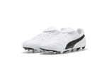 Fußballschuh PUMA "KING LIGA FGAG", Damen, Gr. 44, puma weiß, puma schwarz, Leder, Schuhe Fußballschuh, für Rasenplätze und Kunstrasen, mit weichem Lederobermaterial