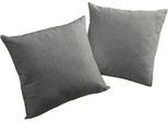 Dekokissen WIRTH "Westport" Gr. 2, grau (dunkelgrau, ranken), B:50cm L:50cm, Obermaterial: 100% Polyester, Dekokissen_Sitzkissen_Kissenhüllen, Dekokissen