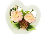 Kunstblume I.GE.A. "Rosenarrangement", rosa (hellrosa), B:22cm H:20cm L:20cm, Kunstpflanzen, Kunstblume, In Keramikvase