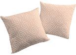 Dekokissen WIRTH "Telfort" Gr. 2, orange (terra, gemustert), B:50cm L:50cm, Obermaterial: 100% Polyester, Dekokissen_Sitzkissen_Kissenhüllen, Dekokissen