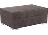 Hocker COLLECTION AB "John, B: 100 cm", grau (dunkelgrau), B:100cm H:40cm T:70cm, Luxus-Microfaser 2 (100% Polyester);Microfaser PRIMABELLE (100% Polyester);Luxus-Microfaser 1 (100% Polyester), Hocker, Hocker, optional Federkernpolsterung