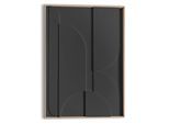 Wandbild REINDERS "Puzzeled - charcoal", schwarz (farbe bild(er): schwarz), B:50cm H:70cm T:3cm, Bilder, Wandbild, Wohnzimmer - Artwork - 3D - Minimalistisch - MDF - Abstrakt - 50x70cm