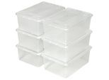 tectake® 12er-Set Schuhbox, mit Deckel, stapelbar, 33 x 23 x 12 cm