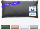 Kissenbezug WOLKENFELD "Mikrofaser Kissenbezug - Allergiker Kopfkissenbezug - unfassbar weich", grau (anthrazit), B:40cm L:80cm, Microfaser, Obermaterial: 100% Polyester, Kissenbezüge, Kissenbezug, Größe 80x80, 40x80 und 70x90 cm; versteckter Reißverschluss