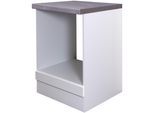 Herdumbauschrank FLEX-WELL "Kopenhagen", weiß (weiß matt, beton grau), B:60cm H:86cm T:57cm, Holzwerkstoff, Schränke, Herdumbauschrank, (B x H x T) 60 x 85 x 60 cm