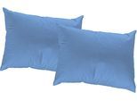 Dekokissen WIRTH "Umea" Gr. 2, blau (mittelblau, unifarben), B:50cm L:50cm, Obermaterial: 100% Polyester, Dekokissen_Sitzkissen_Kissenhüllen