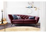 Recamiere HOME AFFAIRE "Beatrice, bequem und zeitlos elegant, Breite 223cm", rot (bordeaux), B:223cm H:84cm T:95cm, Samtoptik (100 Polyester), Sofas, Recamiere, Recamiere links oder rechts, passend zur "Beatrice"-Serie