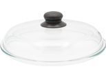 Deckel KRÜGER "Glasdeckel Brilliant mit Kunststoffknopf", transparent, H:8cm Ø:20cm, Glas, Kunststoff, Deckel, Deckel, hitzebeständig bis 160C und spülmaschinengeeignet