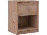 Nachtkommode HOME AFFAIRE "May, Nachttisch, Nachtschrank, Beistelltisch", beige (natur), B:37,9cm H:48,4cm T:30,1cm, Holzwerkstoff, Sideboards, Nachtkommode, mit 1 Schublade und einem offenen Fach, Breite 38 cm, Höhe 48 cm