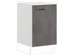 Unterschrank IMPULS KÜCHEN "Prag", Breite/Höhe: 60/72,3 cm", grau (beton, optik schiefer dunkelgrau), B:50cm H:72,3cm T:57,6cm, Dekorfolie, Holzwerkstoff, Schränke, Unterschrank, vormontiert, mit Drehtür und zwei verstellbaren Einlegeboden