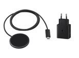 SAMSUNG Wireless Charger "Magnet Wireless Charger 25 W mit Schnellladeadapter", schwarz gray, B:11,4cm H:4,5cm T:15cm, Ladegeräte, Wireless Charger