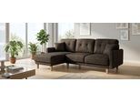 Ecksofa HOME AFFAIRE "TRIPLO optionale Schlafsofa mit Bettkasten, Maße B/T/H: 234/164/89 cm", braun, B:234cm H:89cm T:164cm, Sofas, Ecksofa, L-Form wahlweise mit Bettfunktion - Liegefläche 132x210 cm