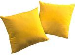 Dekokissen WIRTH "Westport" Gr. 1, gelb (gelb, ranken), B:40cm L:40cm, Obermaterial: 100% Polyester, Dekokissen_Sitzkissen_Kissenhüllen, Dekokissen