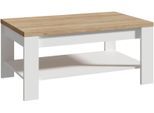Couchtisch FORTE "Bohol", braun (riviera eiche, sibiu lärche hell, sibiu lärche hell, riviera eiche), B:100cm H:45,7cm T:60cm, Tische, Couchtisch, B/H/T 100/45,7/60 cm zweifarbiges Dekor