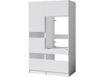 Mehrzweckschrank-Set BASIC BY BALCULINA "Washhome B/T/H 118x68x200 cm", weiß, B:118cm H:200cm T:68cm, Kastenmöbel-Sets, Mehrzweckschrank-Set, Breite 118cm, höhenverstellbare Metallfüße