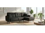 Ecksofa HOME AFFAIRE "TRIPLO optionale Schlafsofa mit Bettkasten, Maße B/T/H: 234/164/89 cm", grau (graphit), B:234cm H:89cm T:164cm, Sofas, Ecksofa, L-Form wahlweise mit Bettfunktion - Liegefläche 132x210 cm