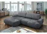 Ecksofa EXXPO - SOFA FASHION, dunkelgrau, B:280cm H:87cm T:187cm, Sofas, Ecksofa, inkl. Bettfunktion und Bettkasten,toller Sitzkomfort, Steppung im Sitz