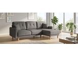 Ecksofa HOME AFFAIRE "TRIPLO optionale Schlafsofa mit Bettkasten, Maße B/T/H: 234/164/89 cm", grau (taupe), B:234cm H:89cm T:164cm, 100% Polyester, Sofas, Ecksofa, L-Form wahlweise mit Bettfunktion - Liegefläche 132x210 cm